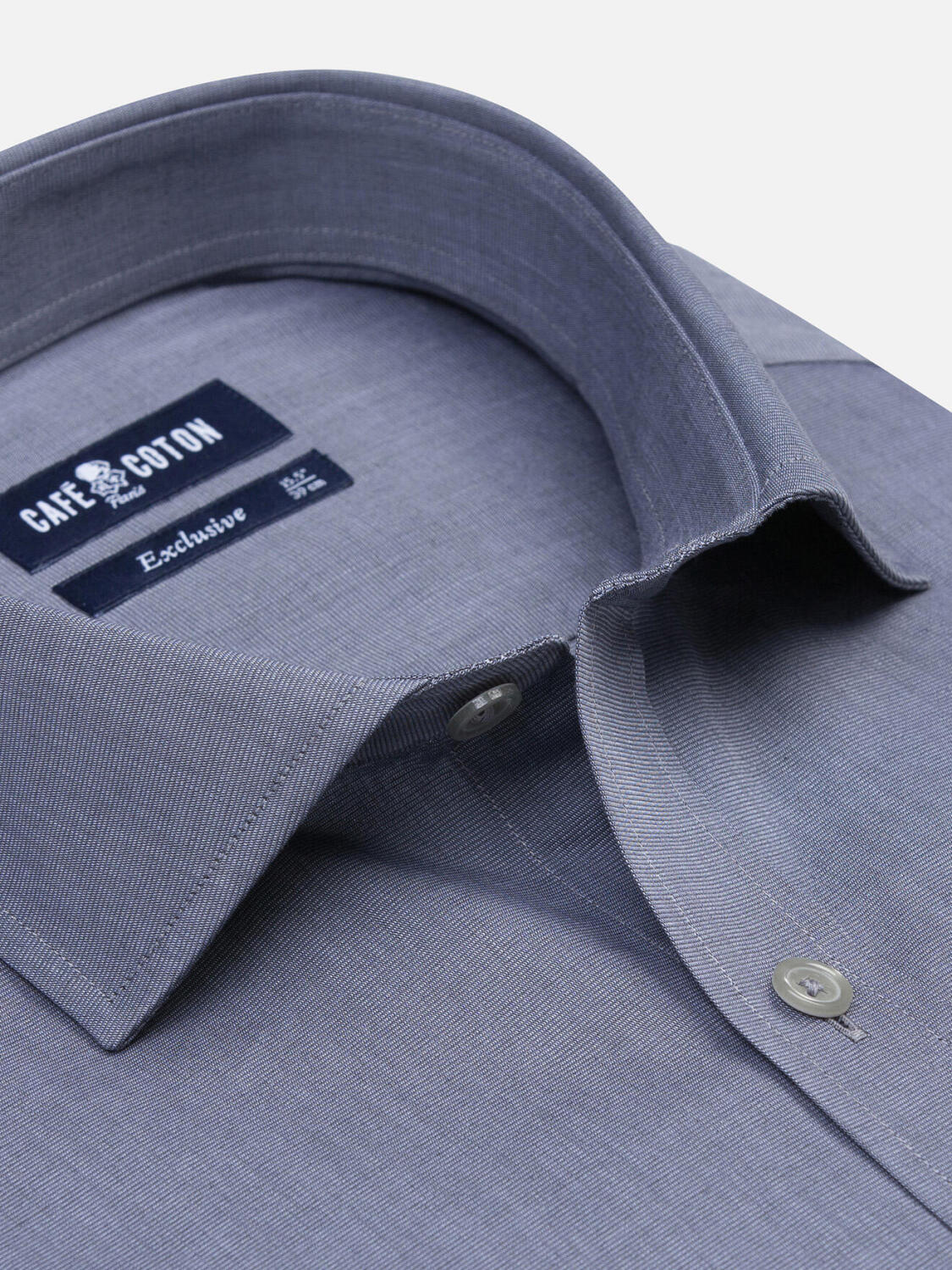 Grijs Slim fit overhemd van draad tot draad