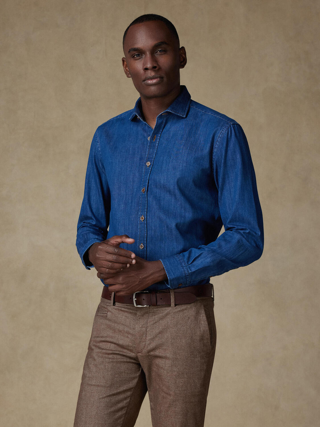 Camicia slim fit Gael in denim