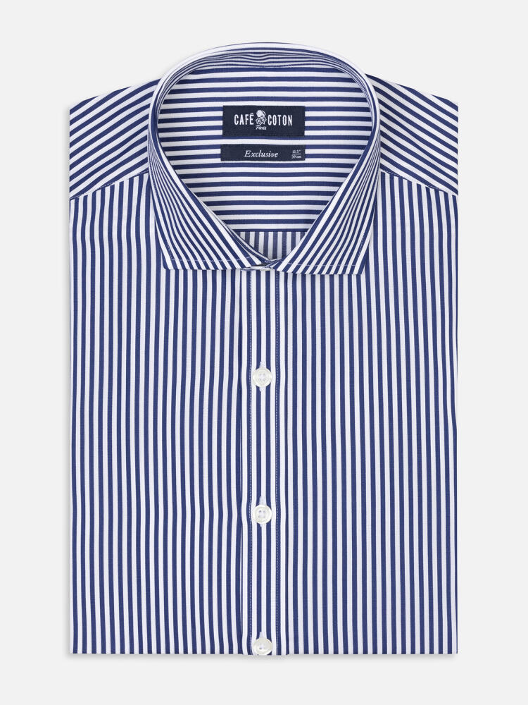 April navy stripes slim fit shirt - Extra long sleeves