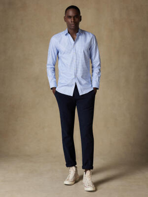 Chemise Homme à Manches Longues - Coupe Droite, Tissu Infroissable, Style Décontracté Ou Habillé - Pour Bureau, Mariage, Sortie