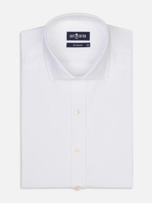 Camicia Bruce White Textured Slim Fit - Manica lunga