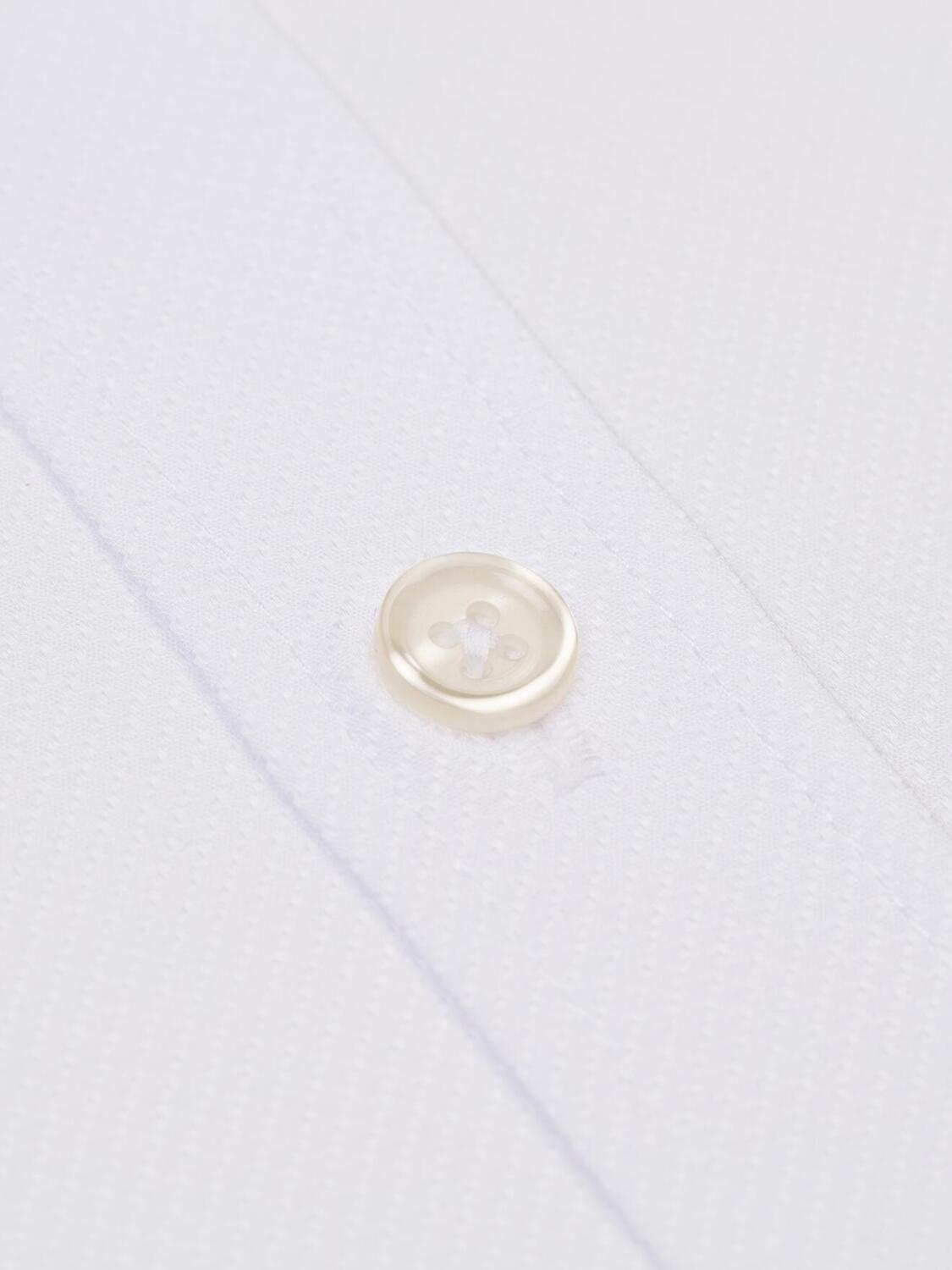 Camicia Bruce White Textured Slim Fit - Manica lunga