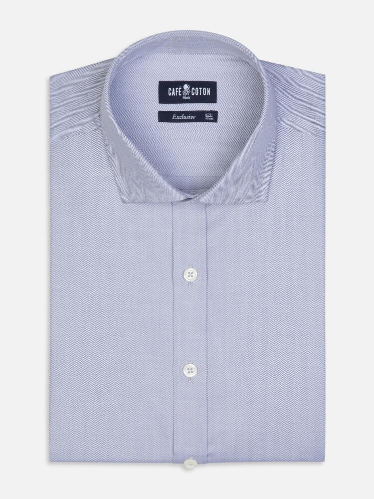 Camisa Slim Fit Espiga Gris - Manga Larga