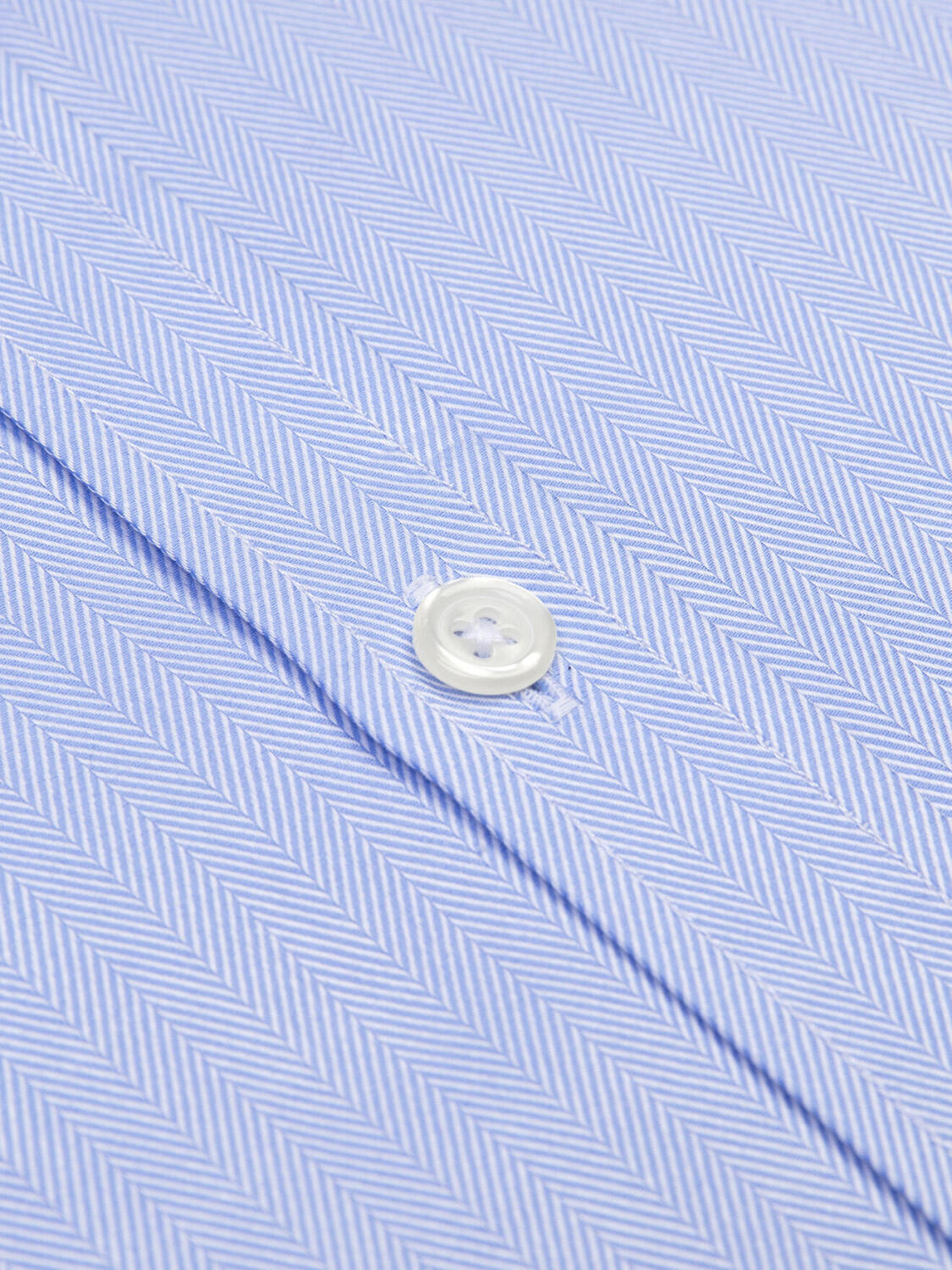 Chemise cintrée en chevron ciel   - Grande Longueur de Manches