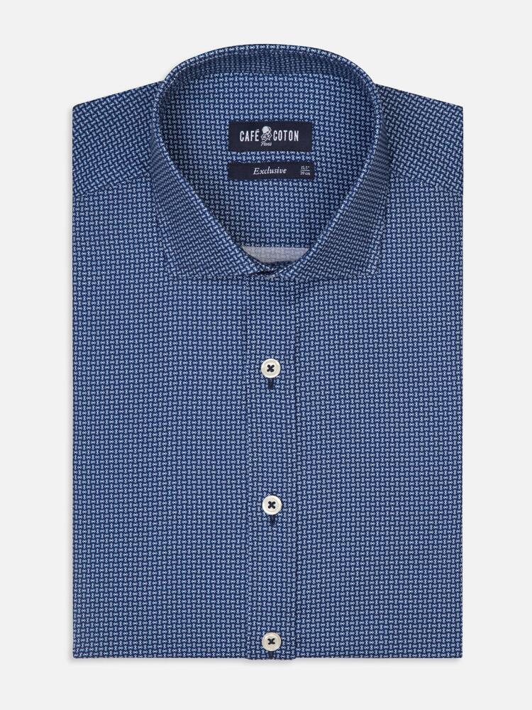 Dan shirt with printed pattern - Button-down collar