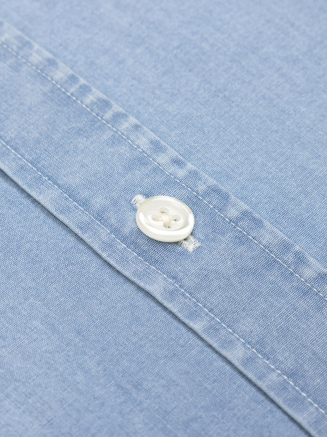 Dane blauw denim overhemd - Lange mouwen