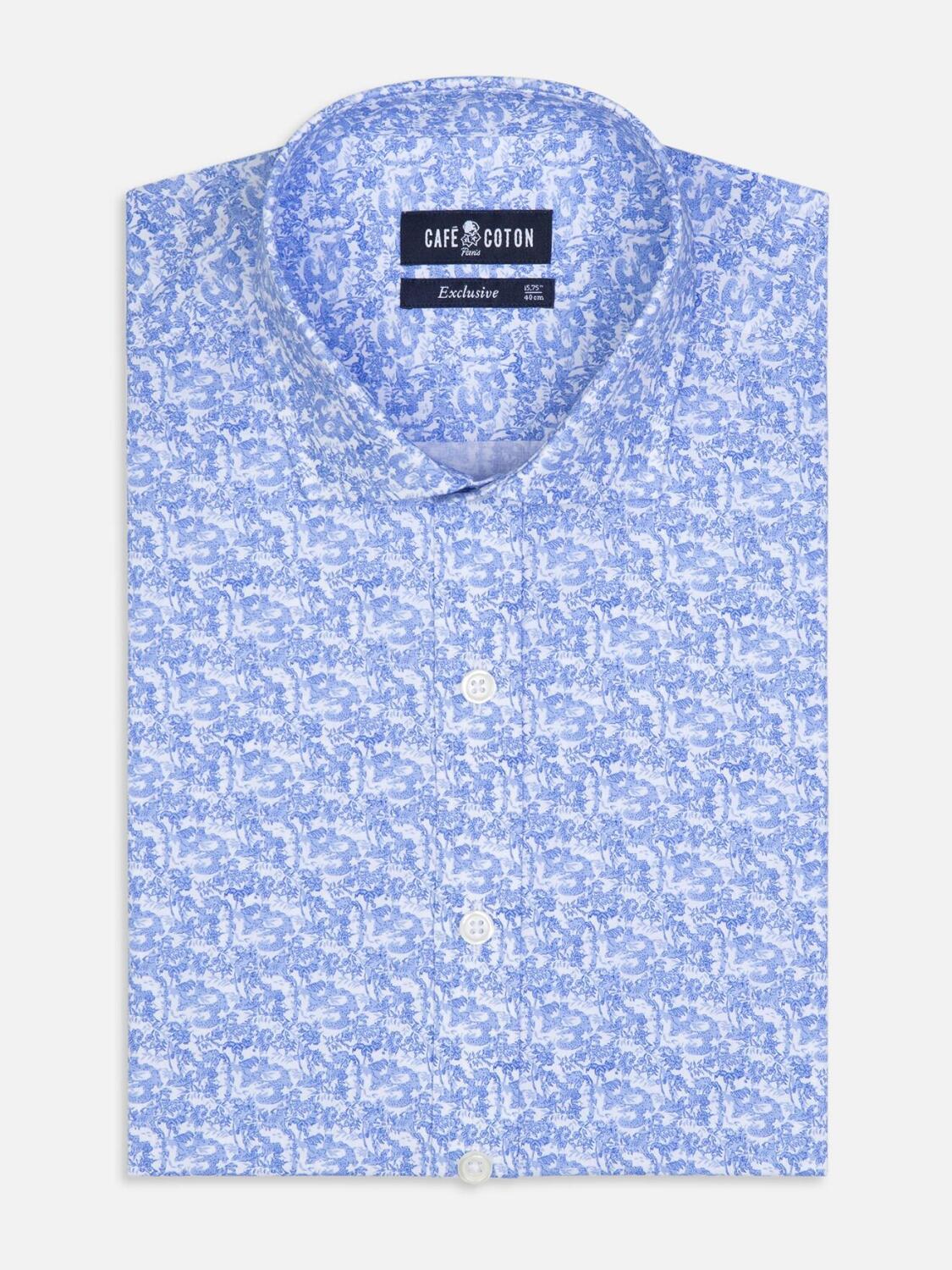 Camicia slim con motivo stampato Harold - Manica lunga