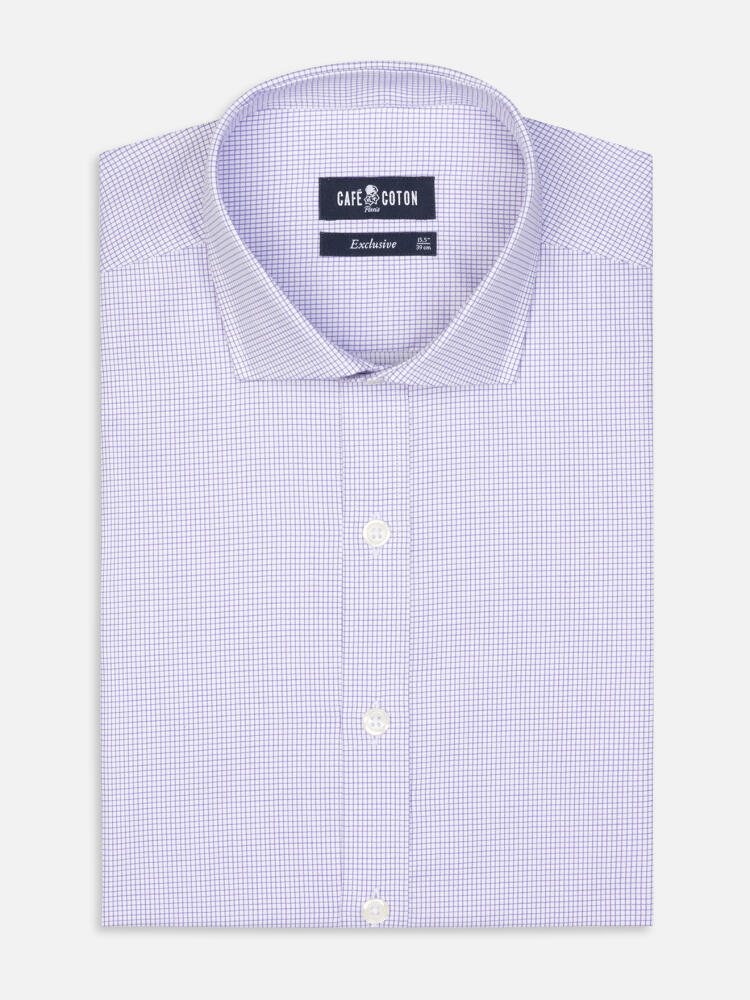 Lenny purple slim fit shirt - Extra long sleeves