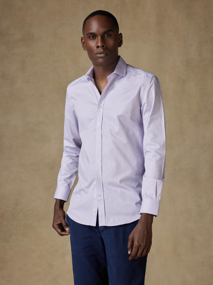 Lenny purple slim fit shirt - Extra long sleeves