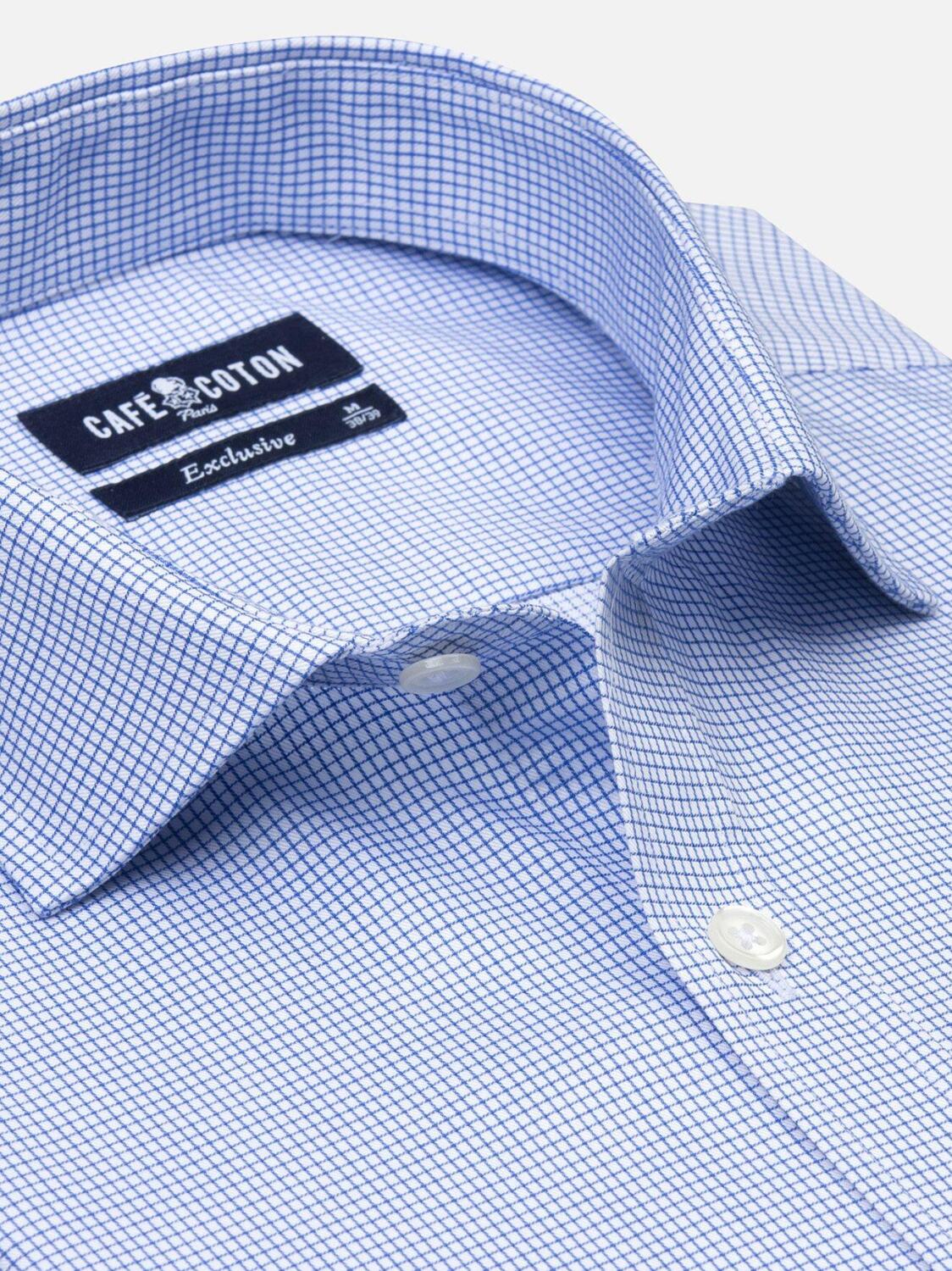 Camisa ajustada azul Lenny - Mangas extralargas