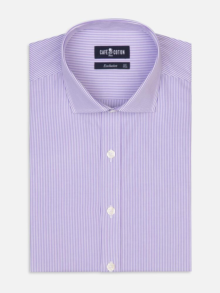 Menthon parma violet striped slim fit shirt - Extra long sleeves