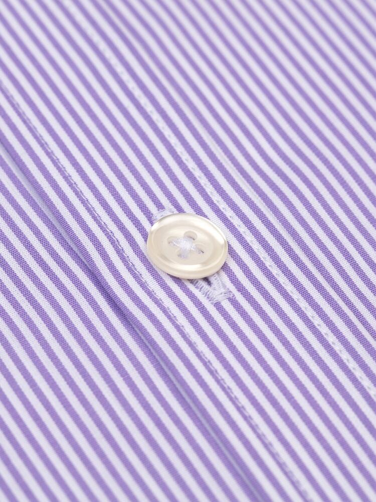 Menthon parma violet striped slim fit shirt - Extra long sleeves