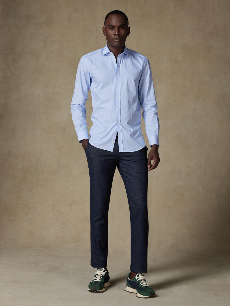 Menthon sky stripe slim fit shirt - Extra Long Sleeves