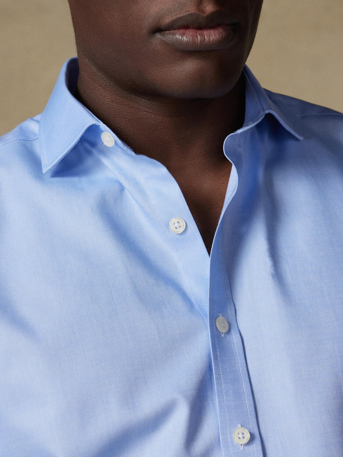 Camicia slim fit oxford cielo - Manica Lunga