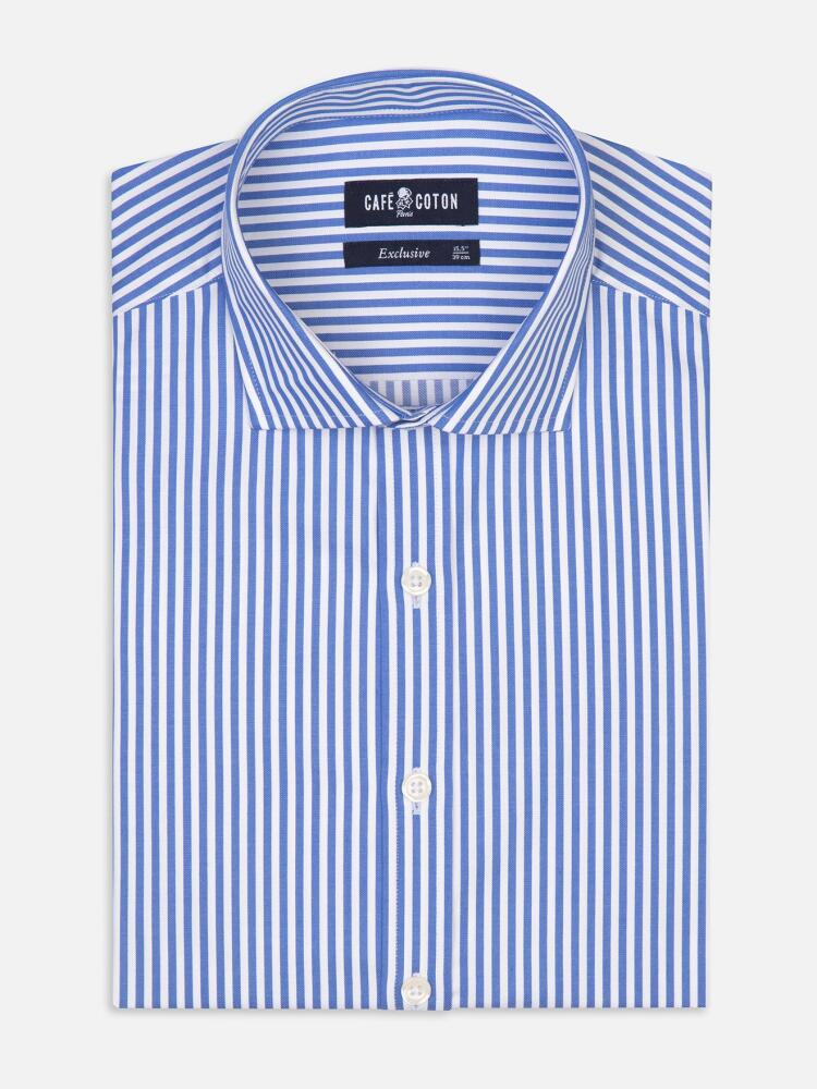 Nick blue striped slim fit shirt - Extra long sleeves