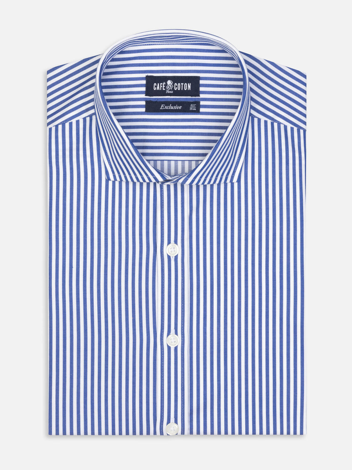 Nick Navy Stripe slim fit shirt  - Extra Long Sleeves