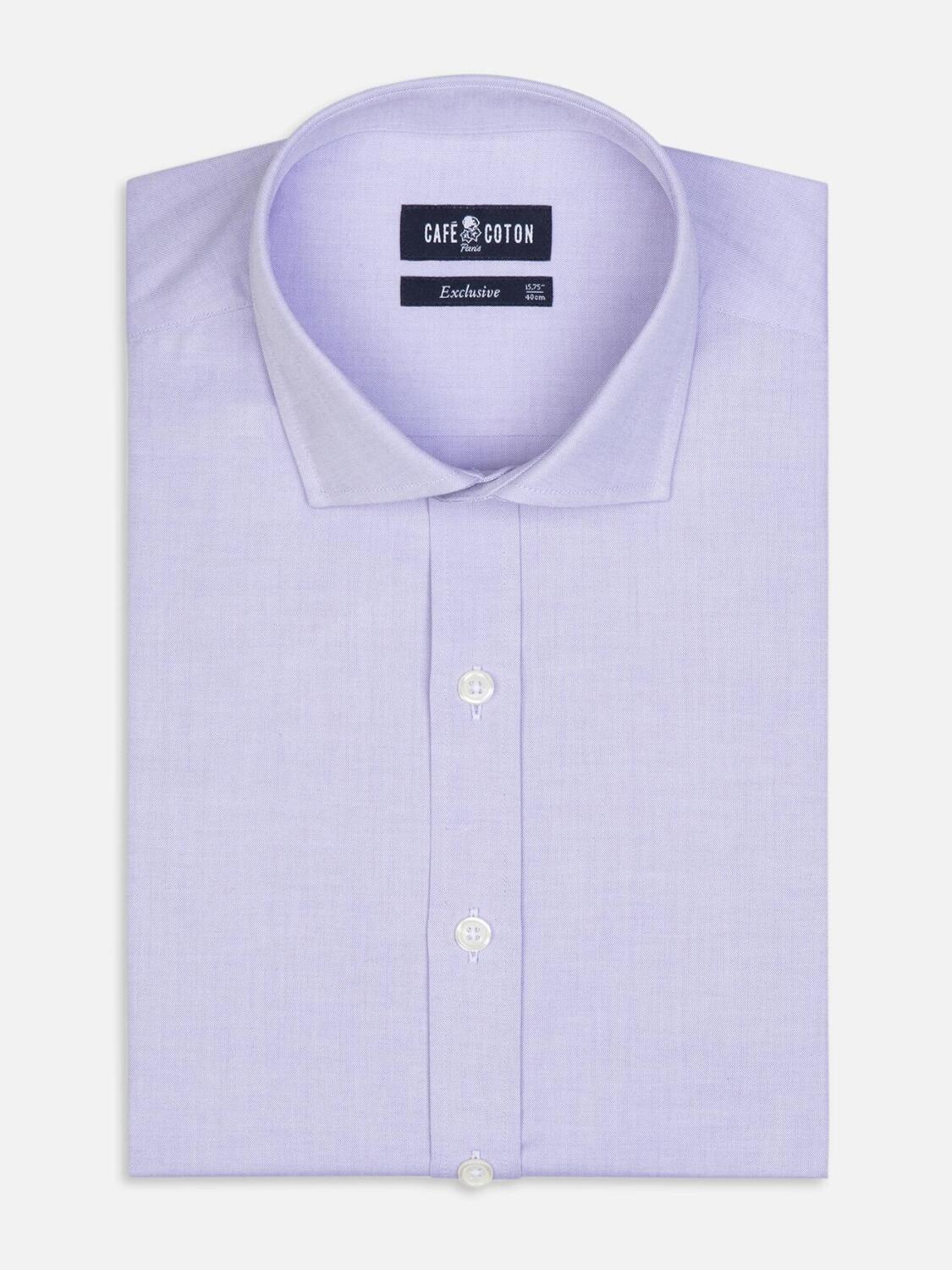 Parma violet pinpoint slim fit shirt - Extra long sleeves