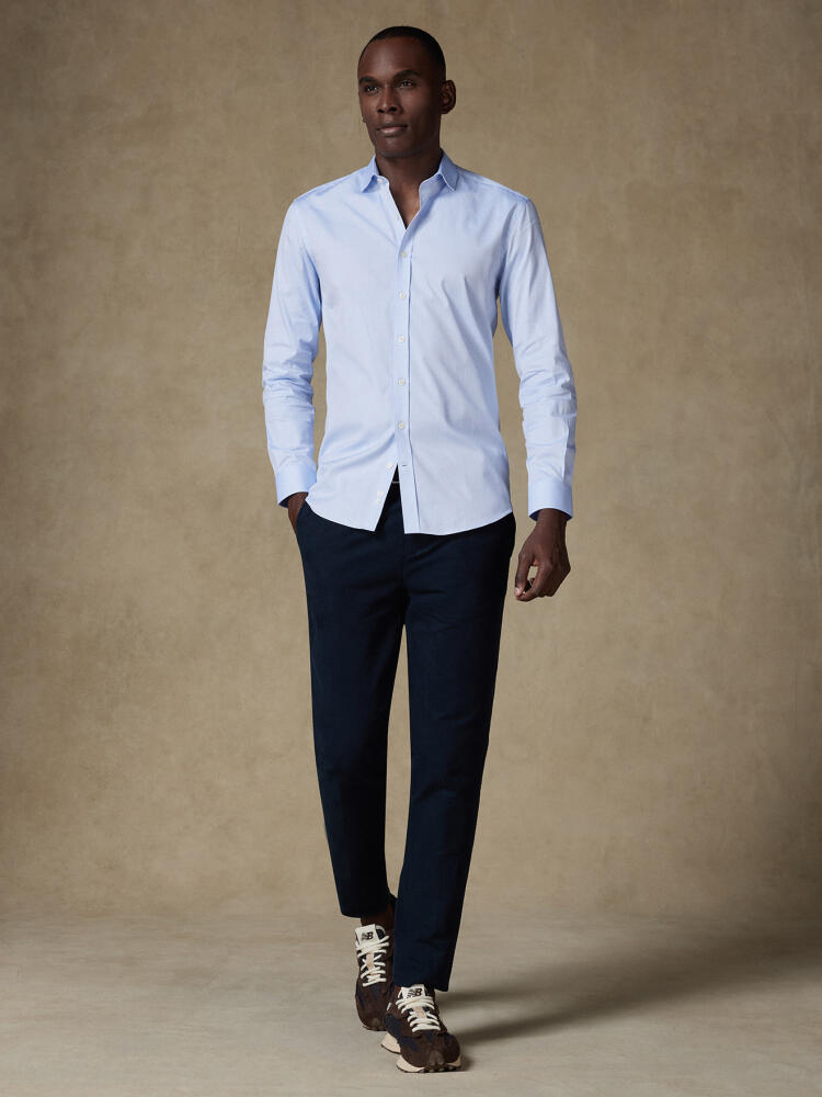 Sky pin point slim fit shirt  - Extra Long Sleeves