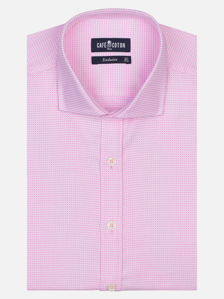 Camisa rosa ajustada Smith - Mangas extralargas