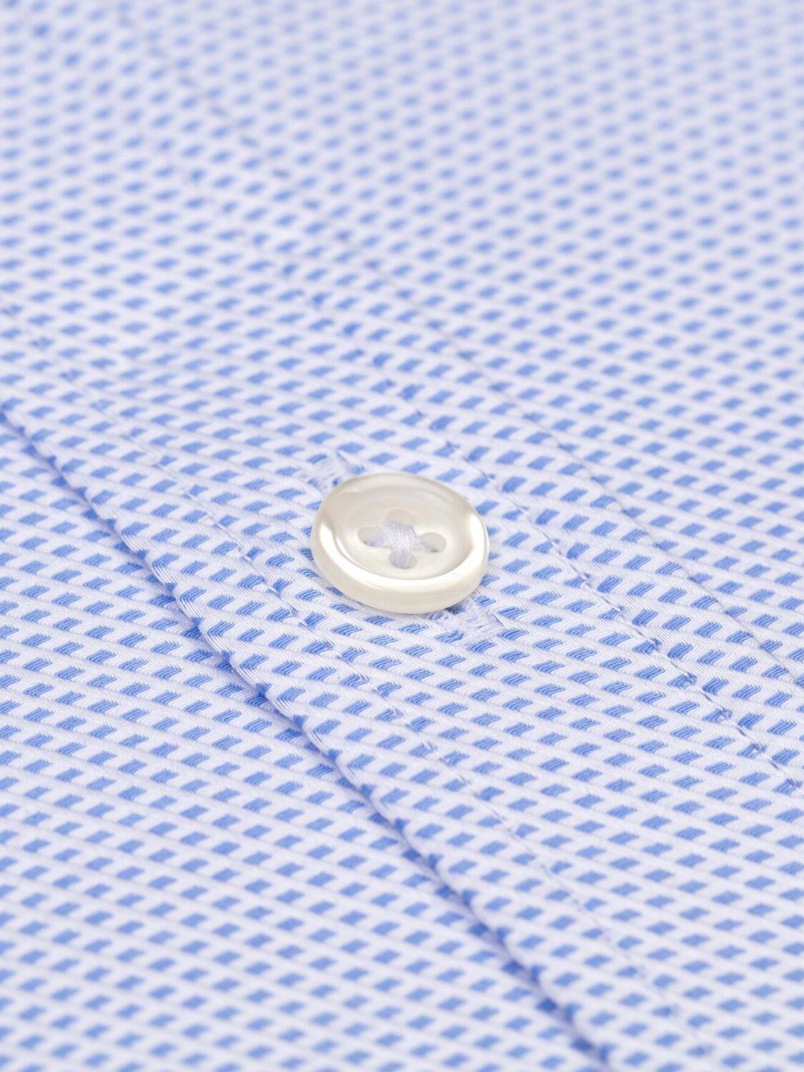 Chemise cintr&eacute;e Tony en twill ciel - Grande Longueur de Manches