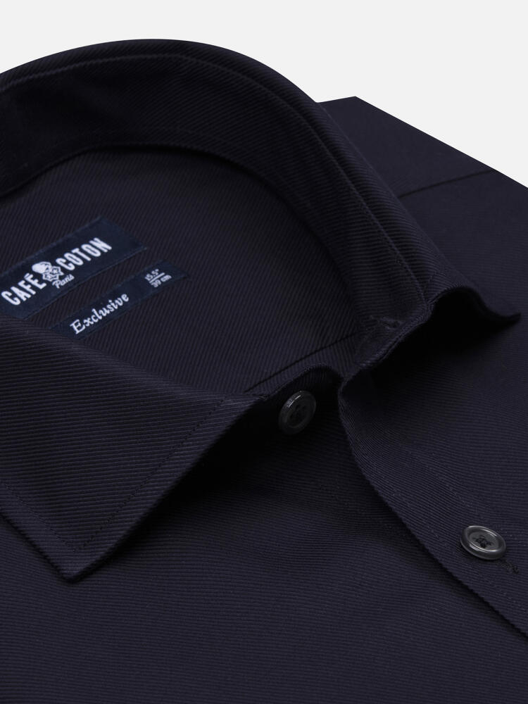 Twillhemd Navy - Extralanger arm- Slim fit