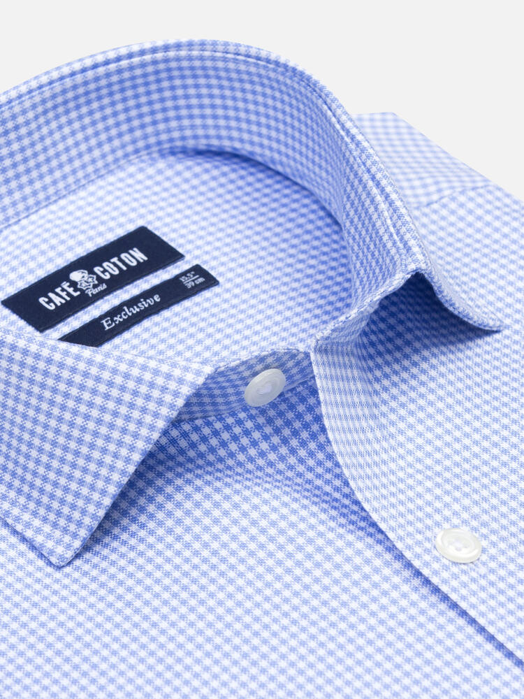 Camicia in percalle blu cielo - Maniche extra lunghe