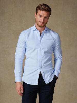 Camisa Vils Oxford Cepillado Azul Cielo - Mangas extralargas