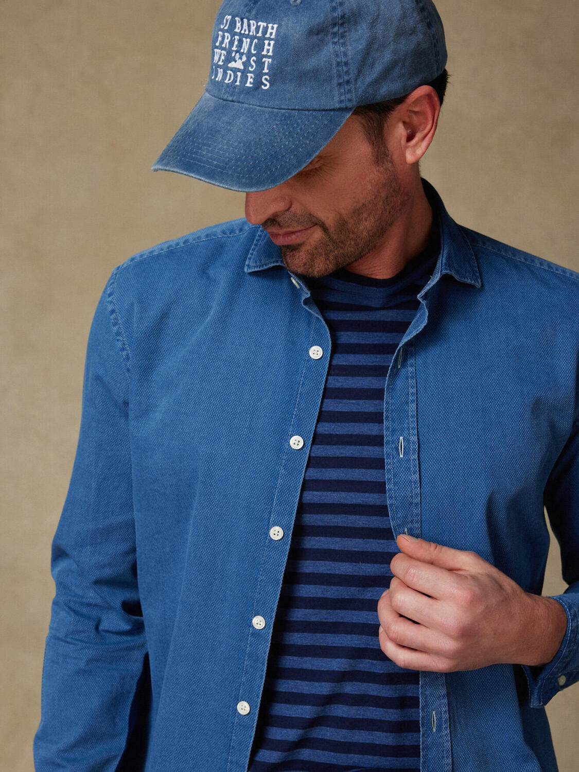 Camicia slim Grab indaco