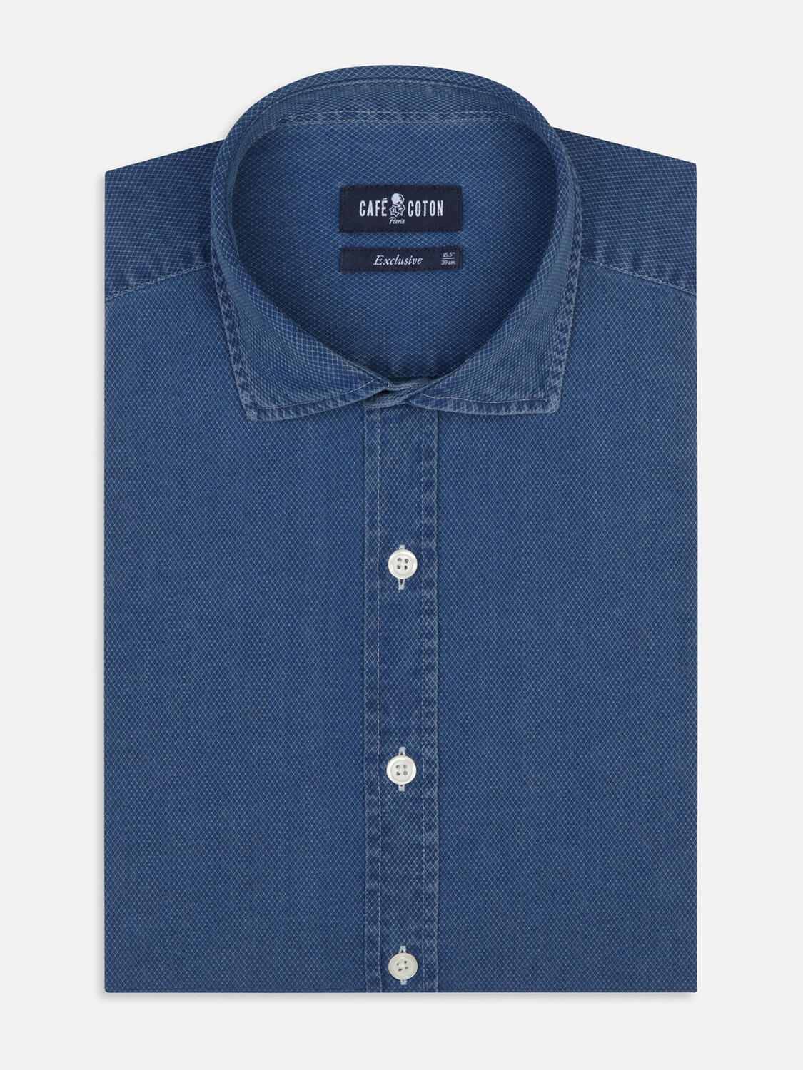 Camicia slim Grab indaco