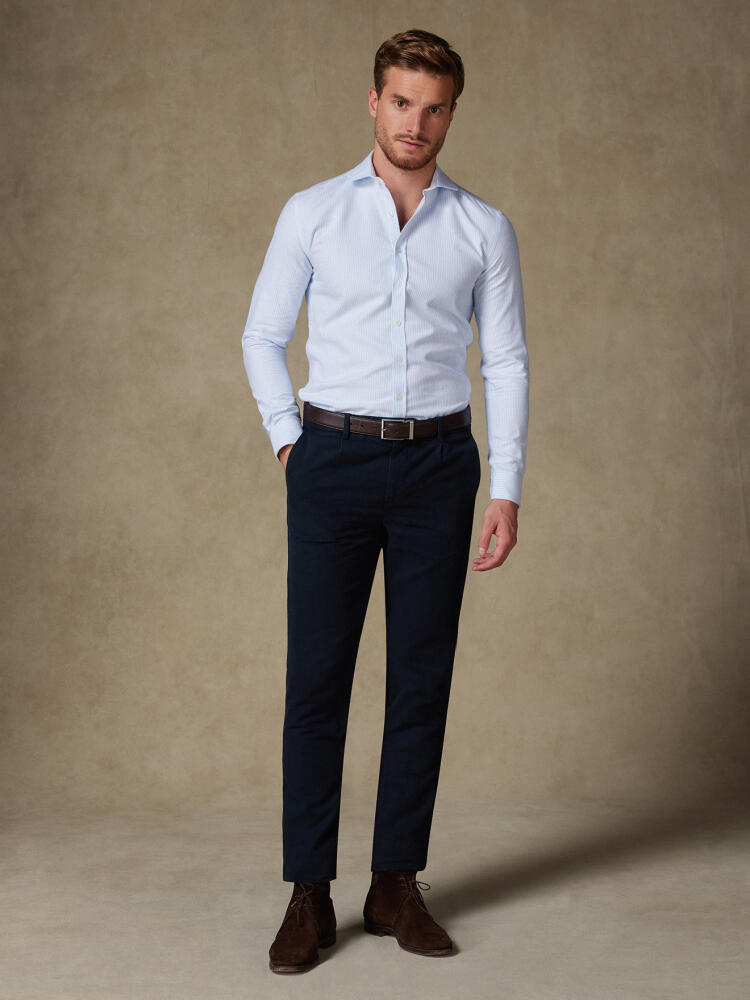 Grab slim fit shirt in brushed oxford