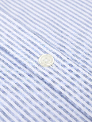 Grab blue brushed oxford slim fit shirt