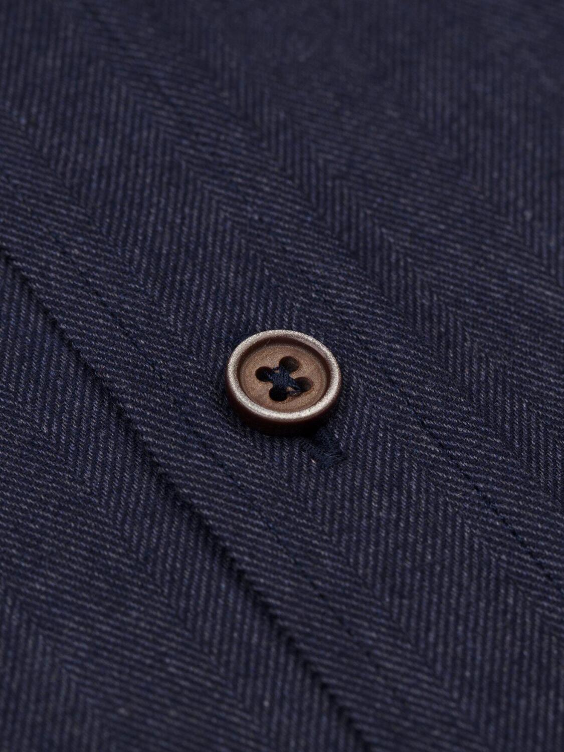 Chemise cintrée Hall marine en flanelle