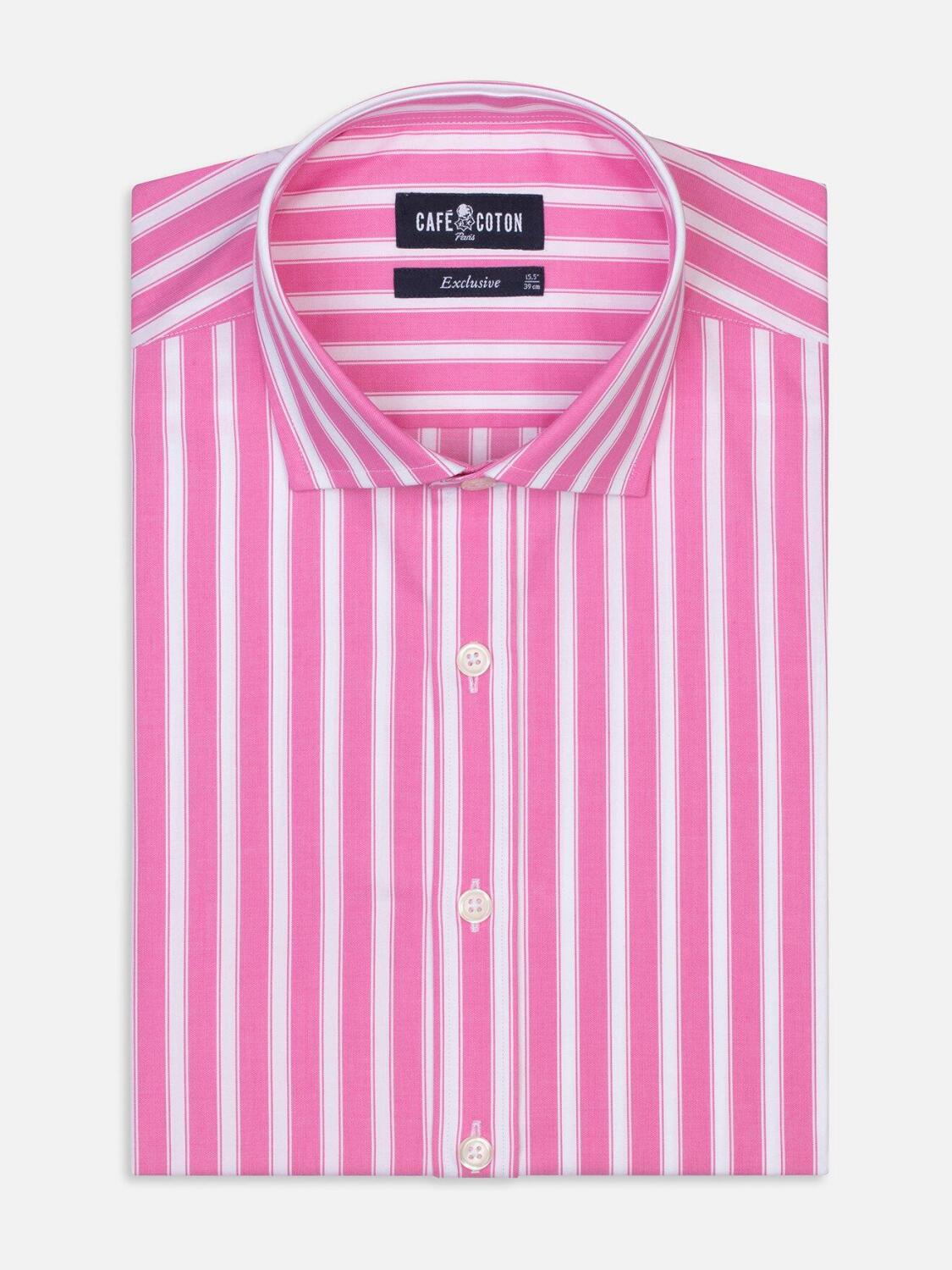 Chemise cintr&eacute;e Harvey &agrave; rayures roses