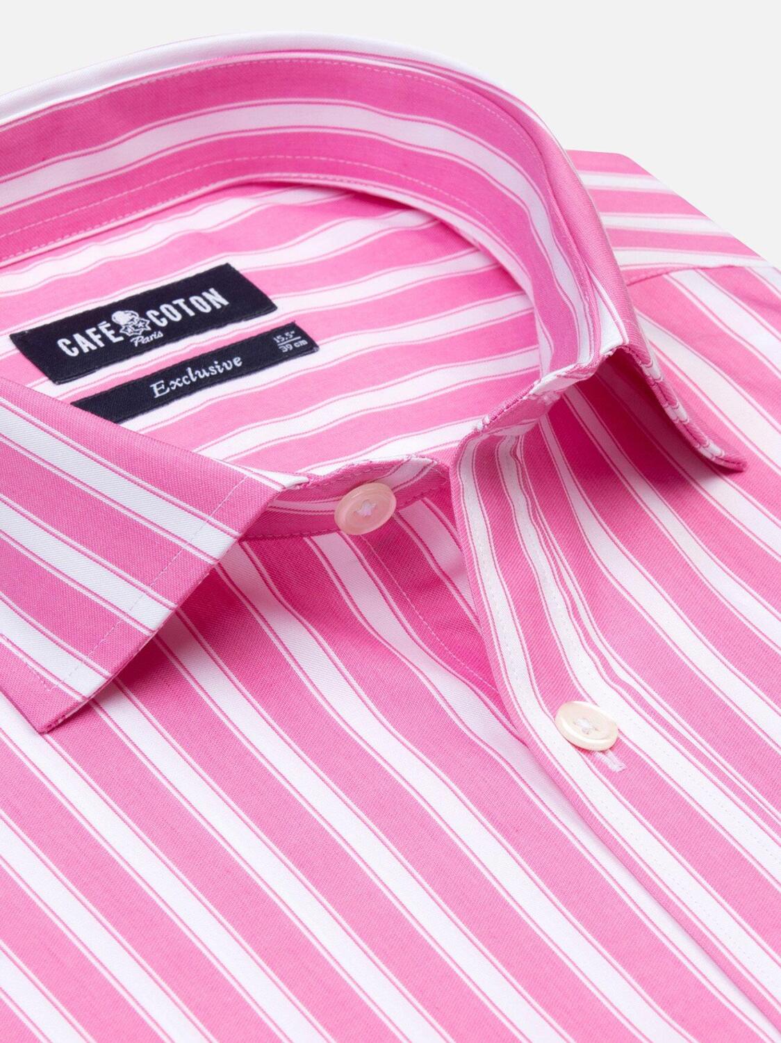 Chemise cintr&eacute;e Harvey &agrave; rayures roses