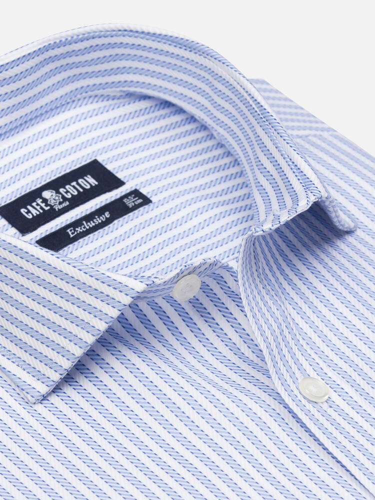 Hebert sky stripe slim fit shirt