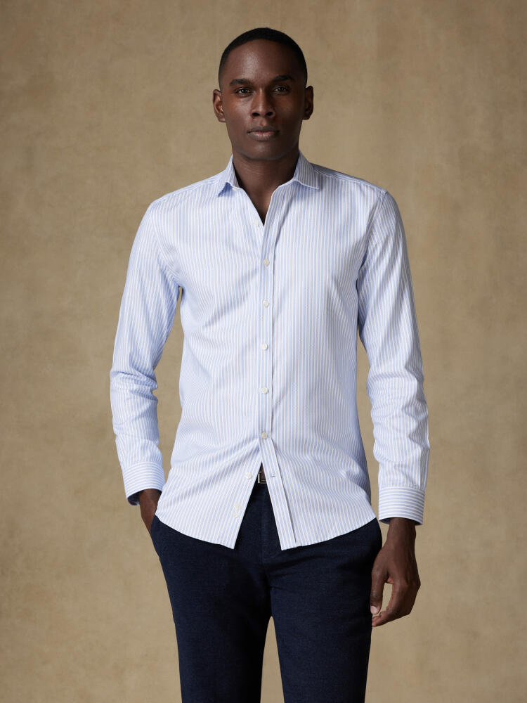 Hebert sky stripe slim fit shirt