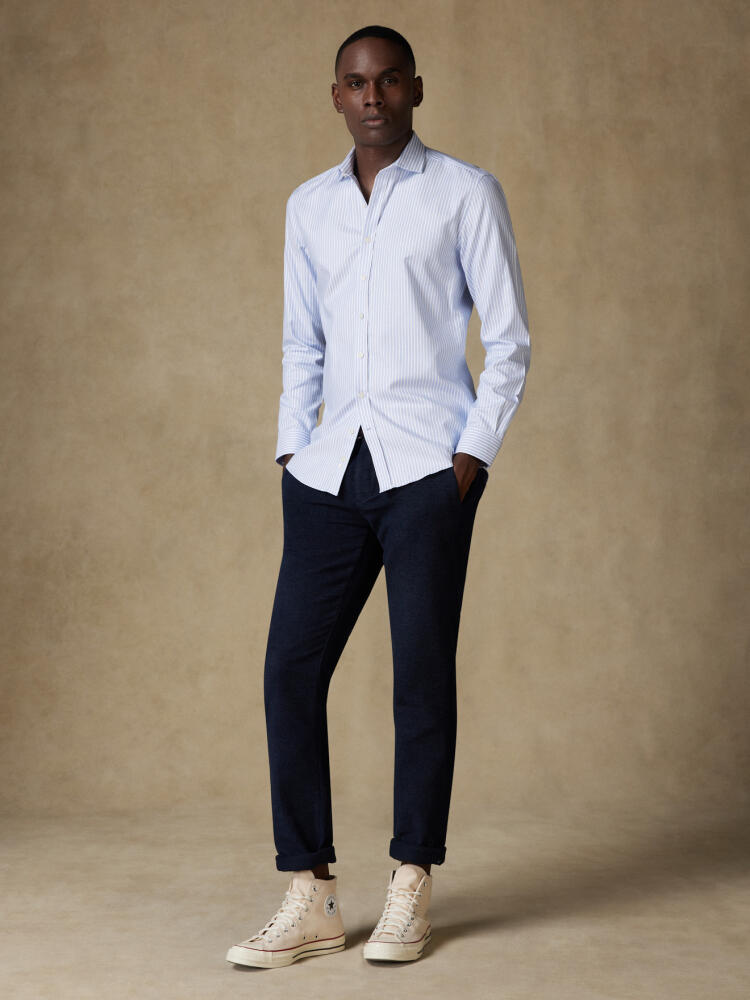 Hebert sky stripe slim fit shirt