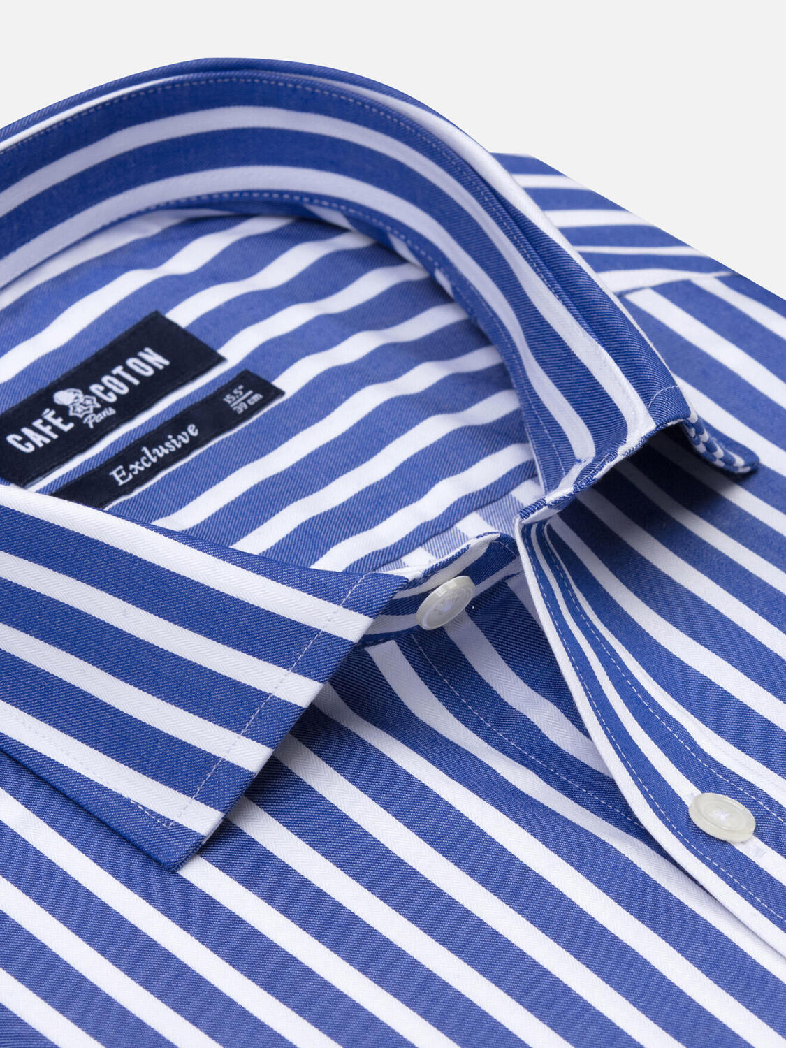 Camisa ajustada Rayas Hierba Caqui
