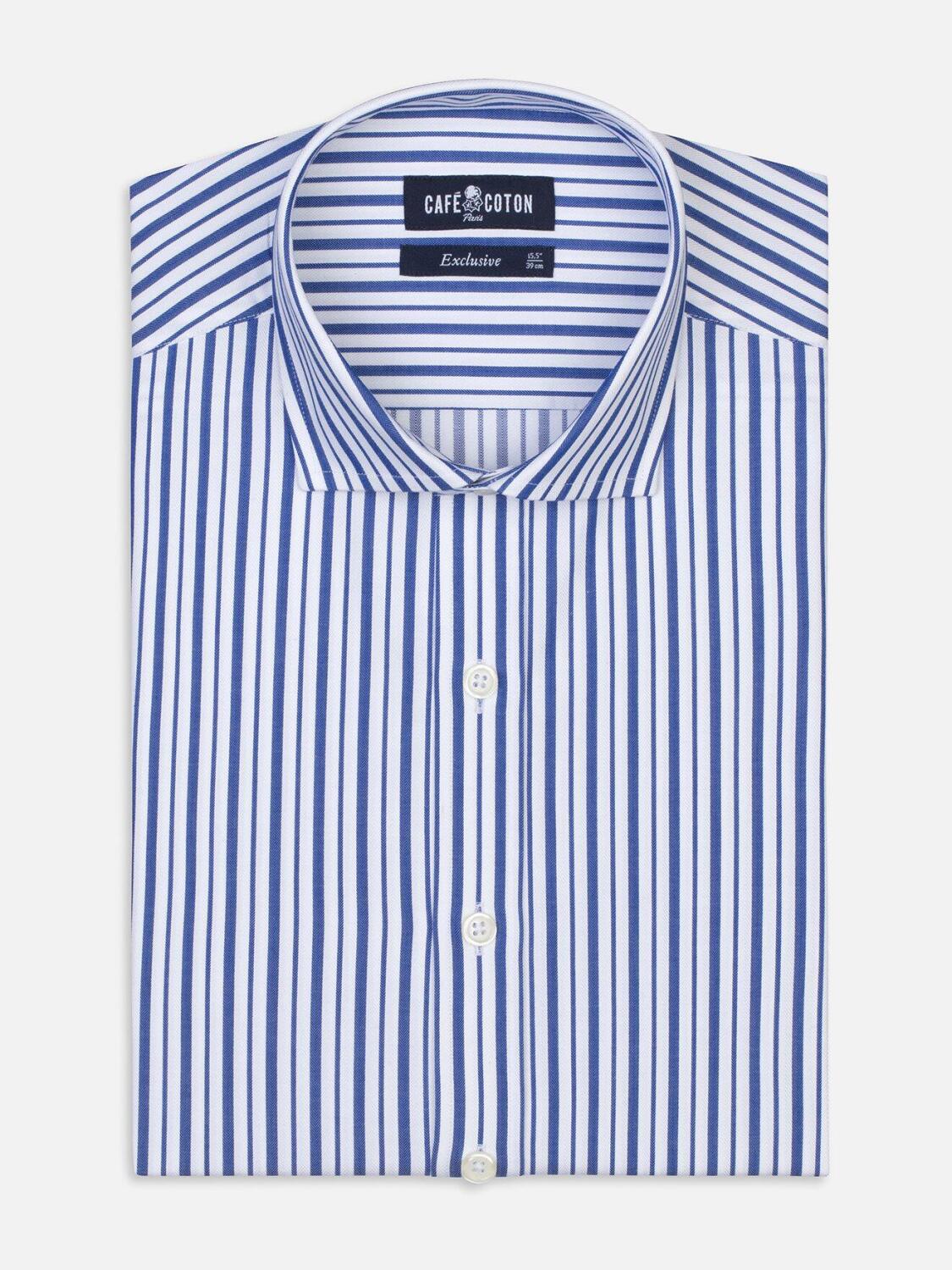 Chemise cintr&eacute;e Irwin &agrave; rayures marine