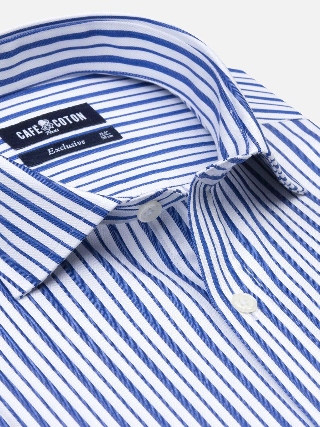 Chemise cintr&eacute;e Irwin &agrave; rayures marine