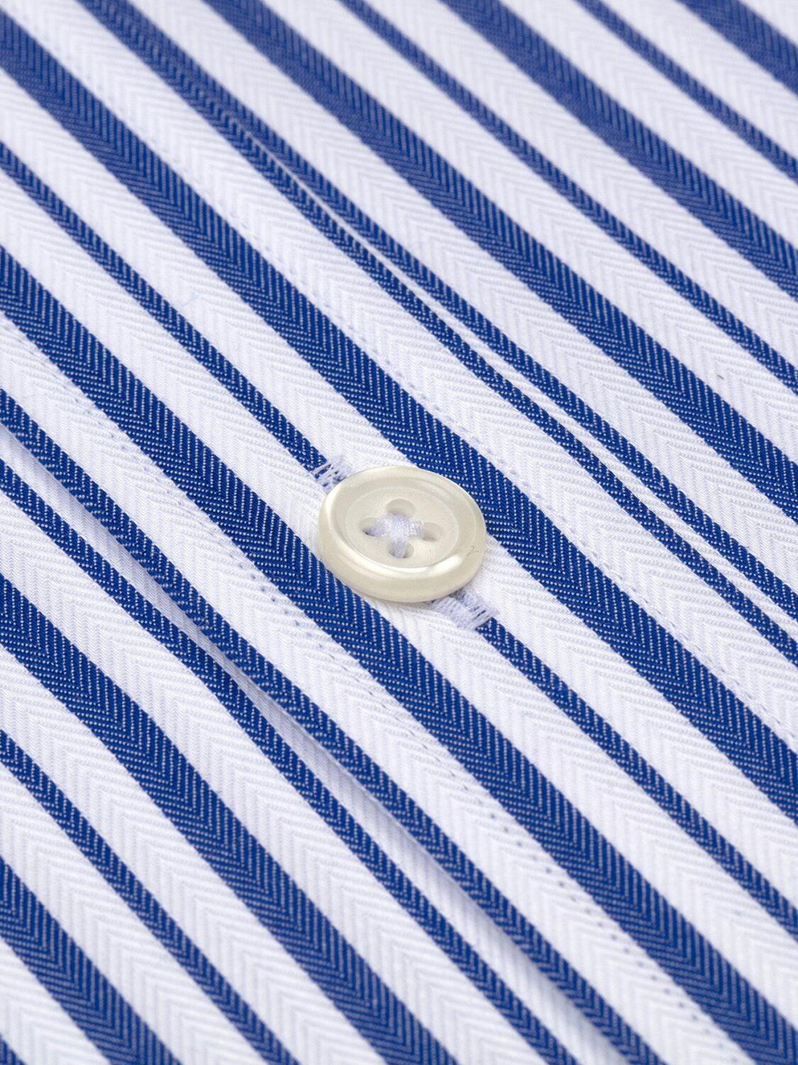 Chemise cintr&eacute;e Irwin &agrave; rayures marine