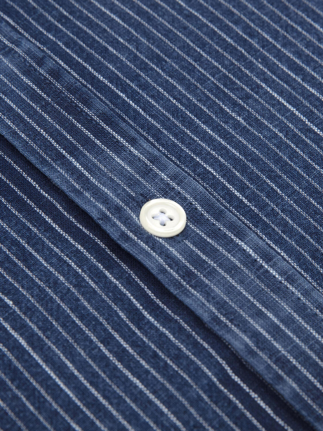 Island tailliertes Hemd mit indigo Streifen