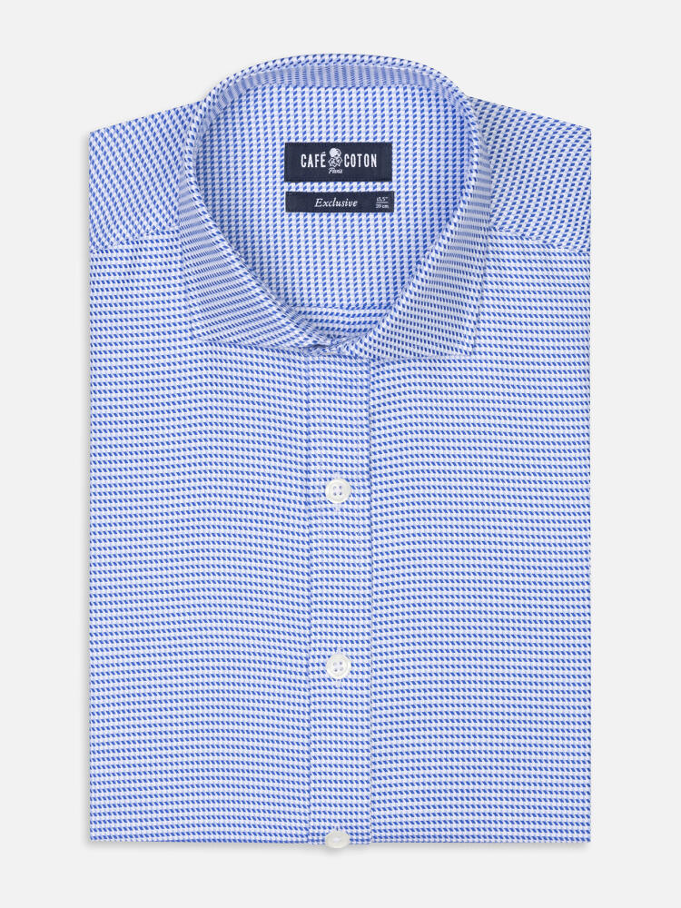 Chemise cintrée Ivy en twill bleu