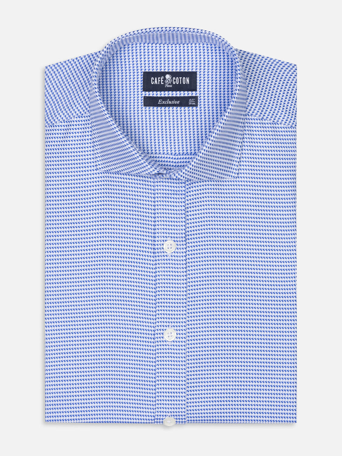 Camisa ajustada Ivy sarga azul