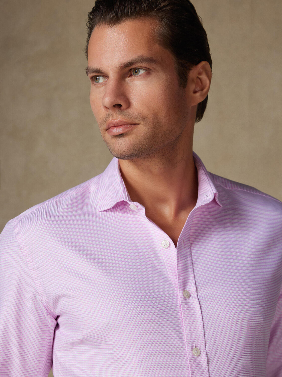 Jared Pink Twill slim fit shirt