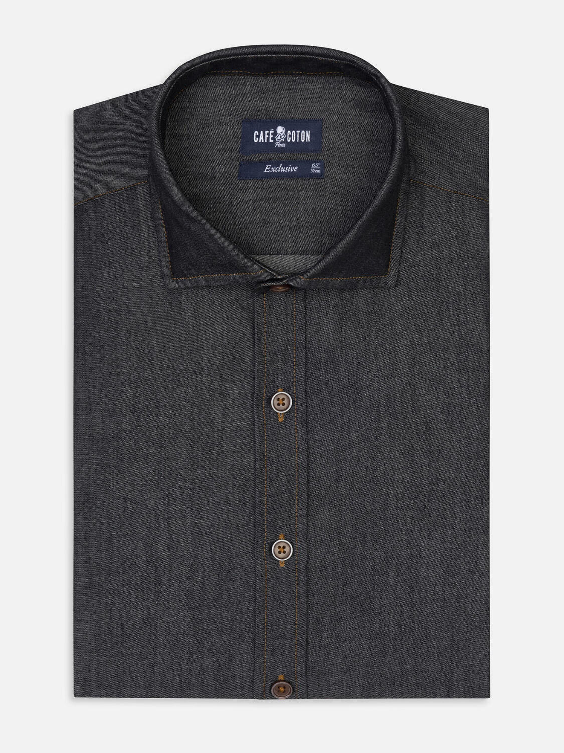 Camicia slim fit Joey Carbon Denim