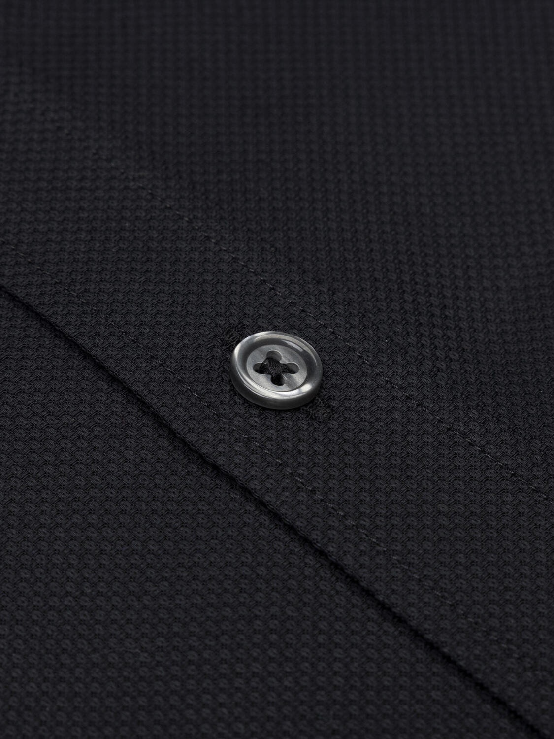 Camicia slim fit Leelan nera testurizzata