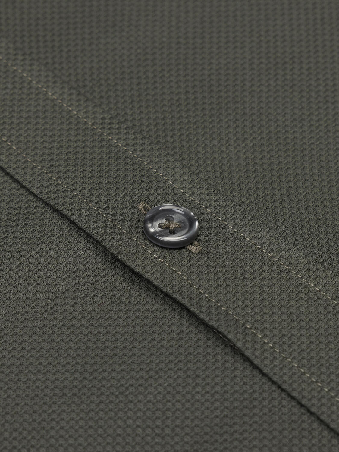 Camicia slim fit Leelan kaki testurizzata