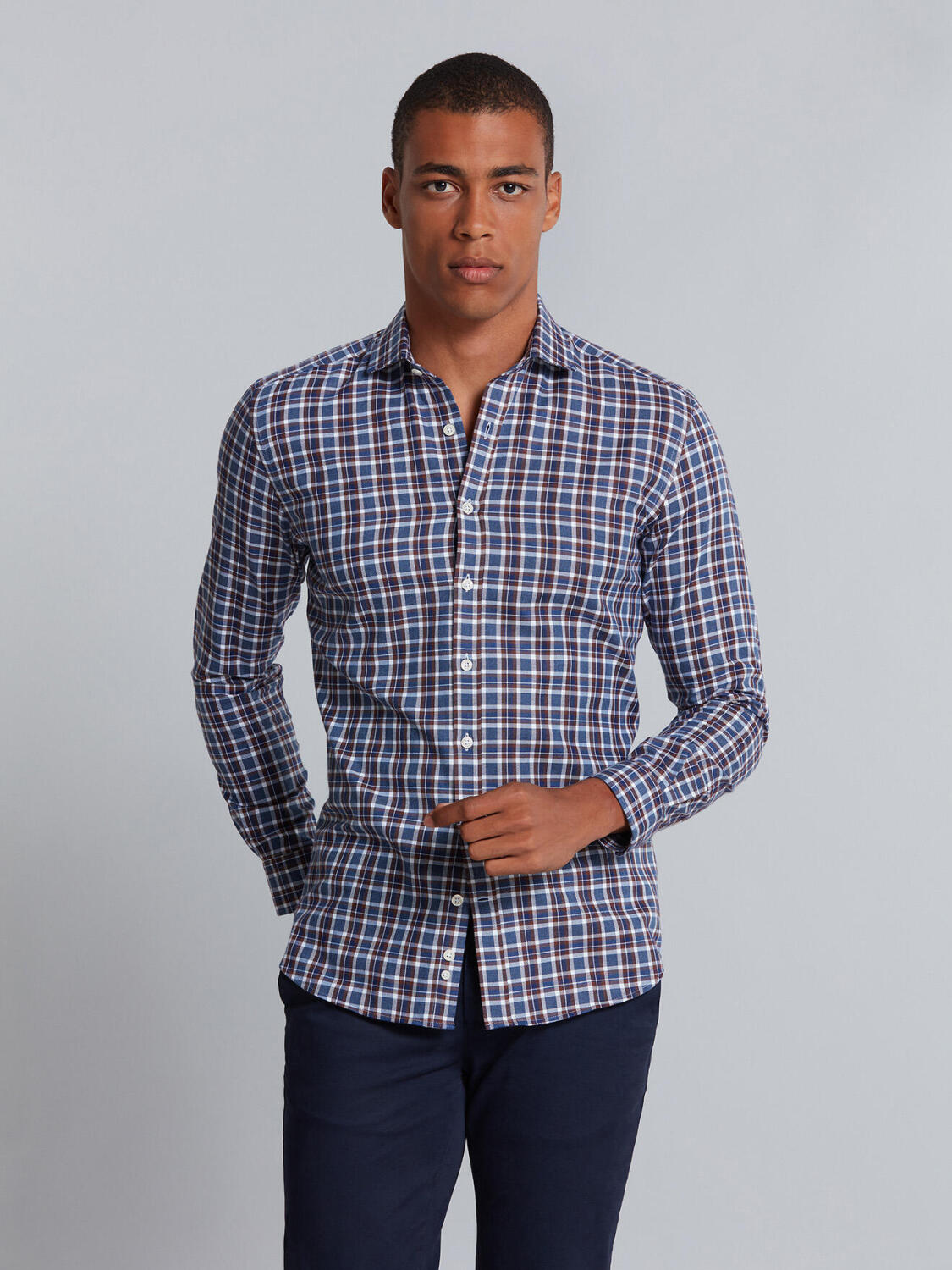 Camicia Leon sky Slim Fit