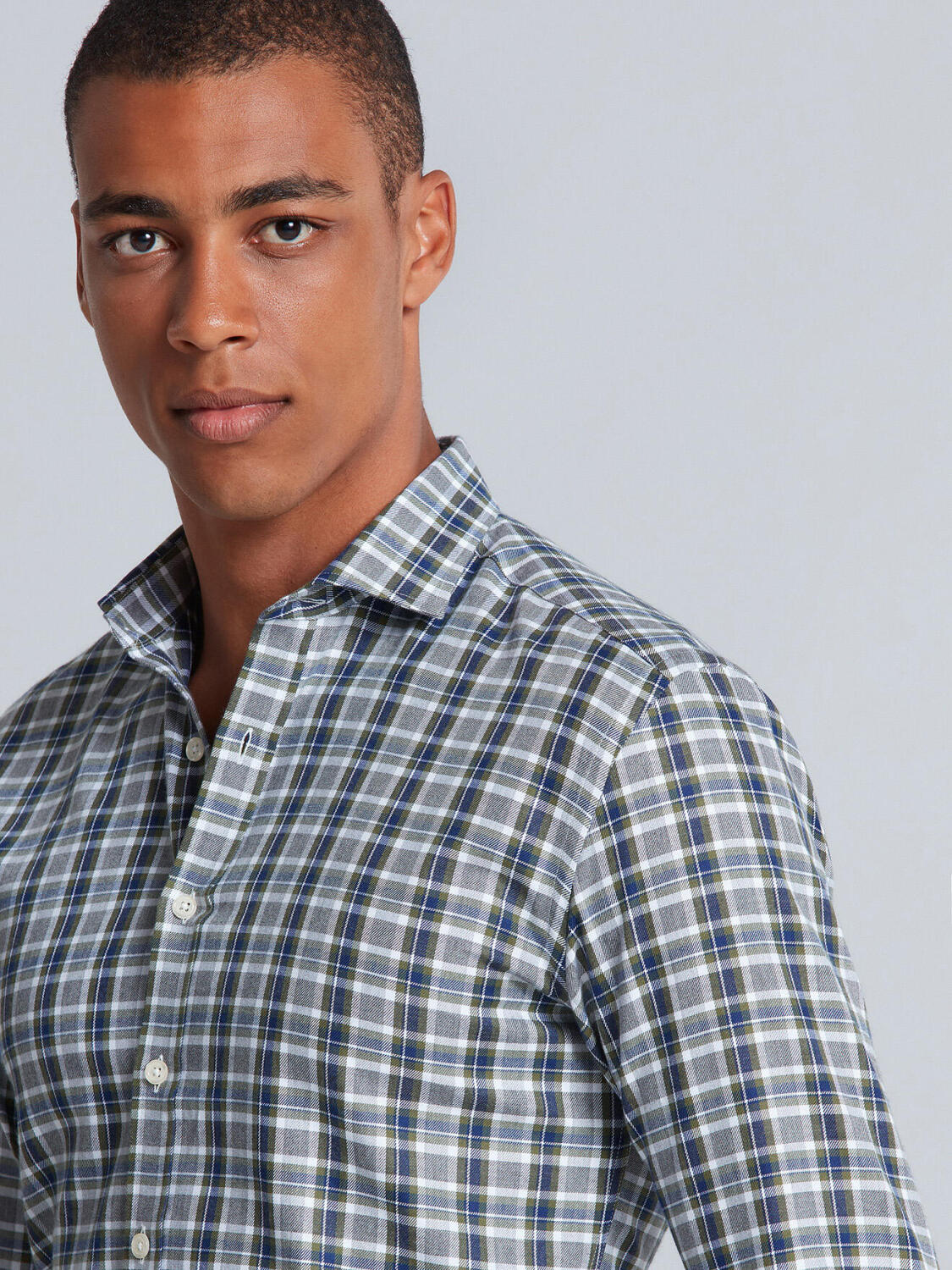 Leon khaki Slim Fit Hemd